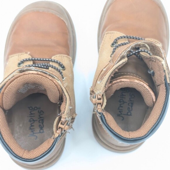 Jumping Bean Toddler Boys Brown Cognac Tod Slip on Boots Size 8 - Picture 5 of 8